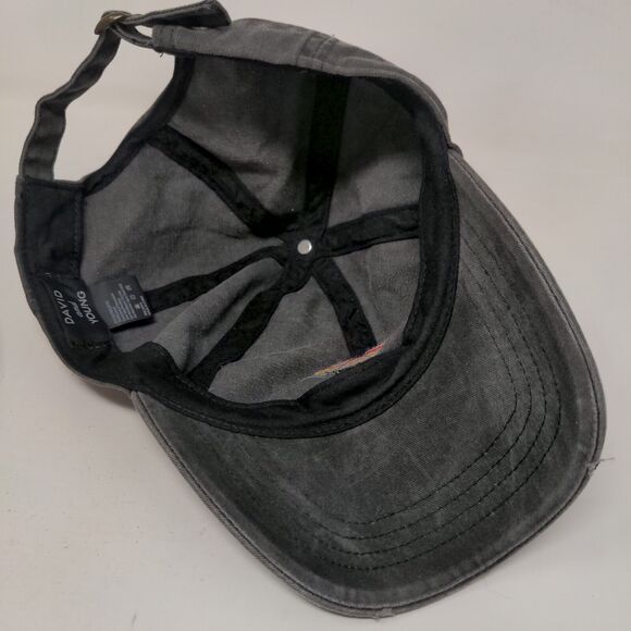 Pride Rainbow Heart Slideback Hat Gray OSFM Embroidered David And Young - Picture 6 of 7